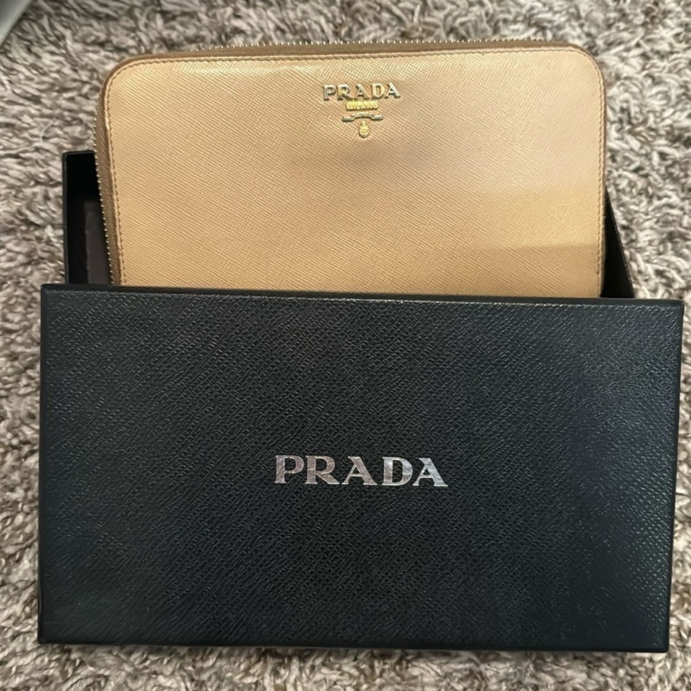 PRADA Beige/ Tan color Purse/ wallet